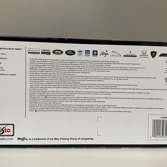 Maisto 1968 Chevrolet Camaro Z/28 Die-Cast 1:18 Scale-Burgundy/White Stripes-NIB - Picture 7 of 8